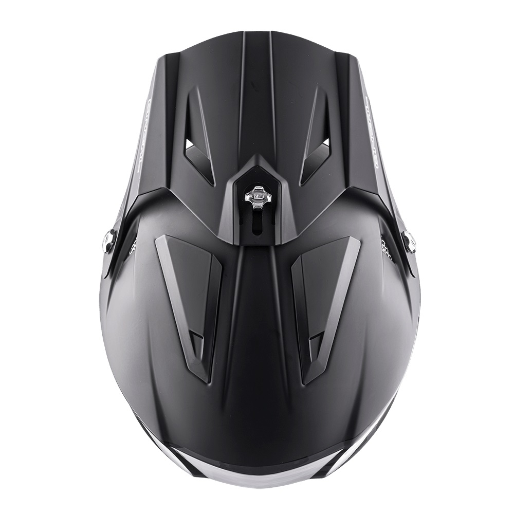 ONEAL Slat Trials Helmet Solid Black/Circuit White/Crimson Red