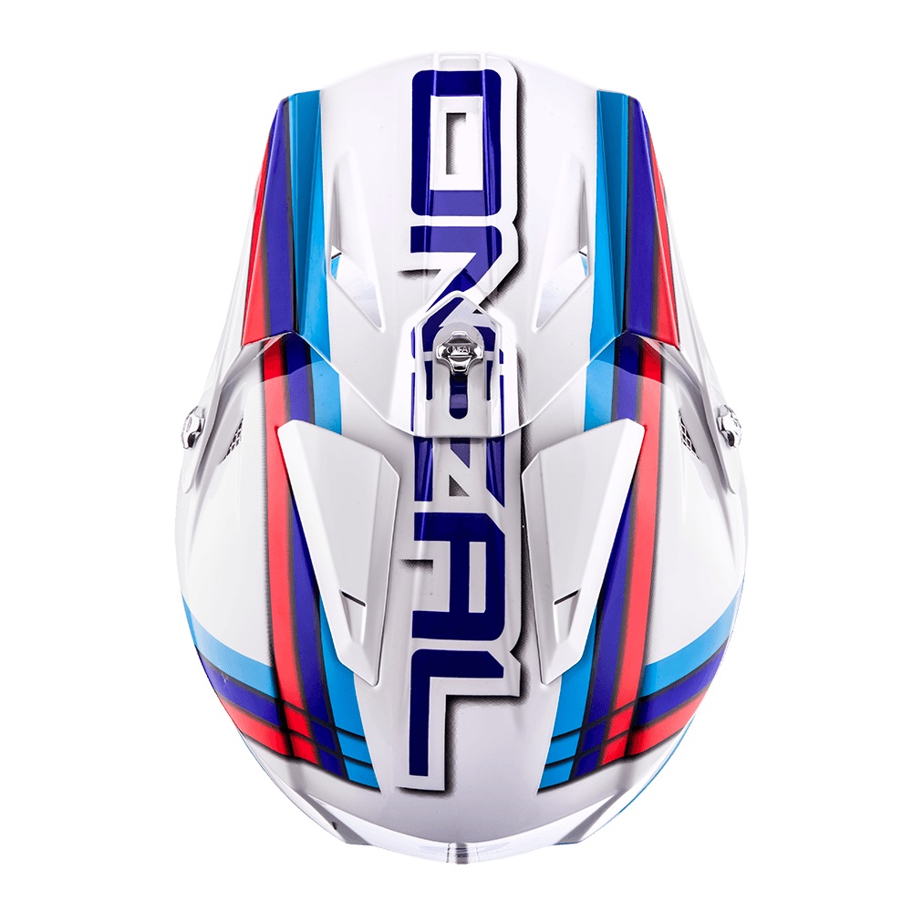 ONEAL Slat Trials Helmet Solid Black/Circuit White/Crimson Red
