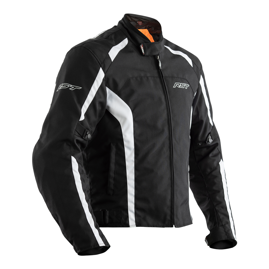 RST Rider CE Men's Textile Jacket - Black/White