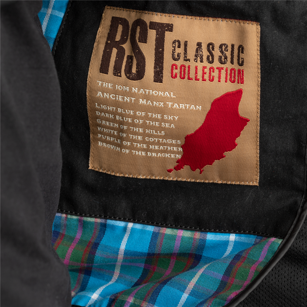 RST IOM Classic TT Wax Short III CE Men's Textile Jacket - Black