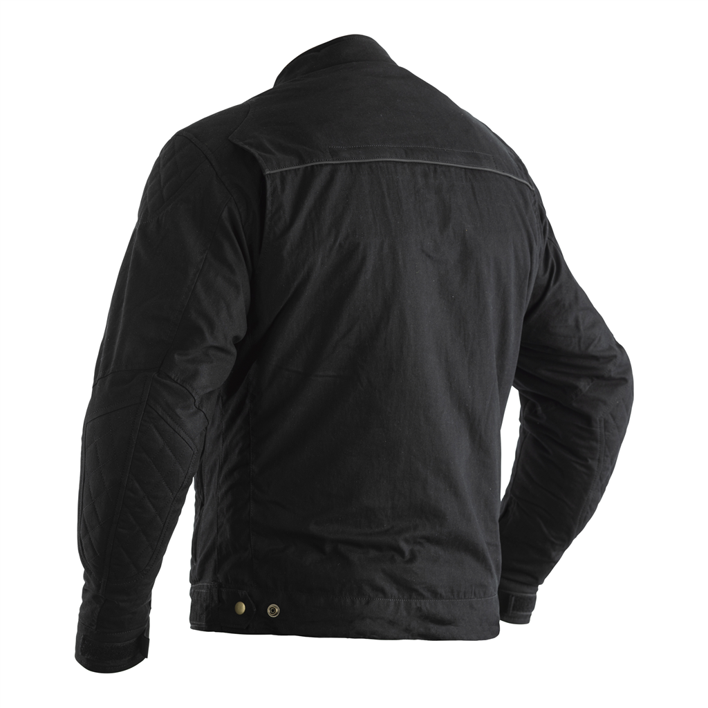 RST IOM Classic TT Wax Short III CE Men's Textile Jacket - Black