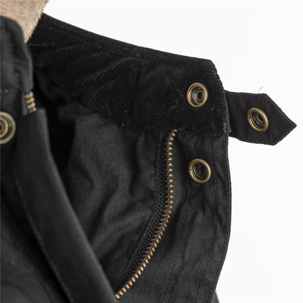 RST IOM Classic TT Wax Short III CE Men's Textile Jacket - Black