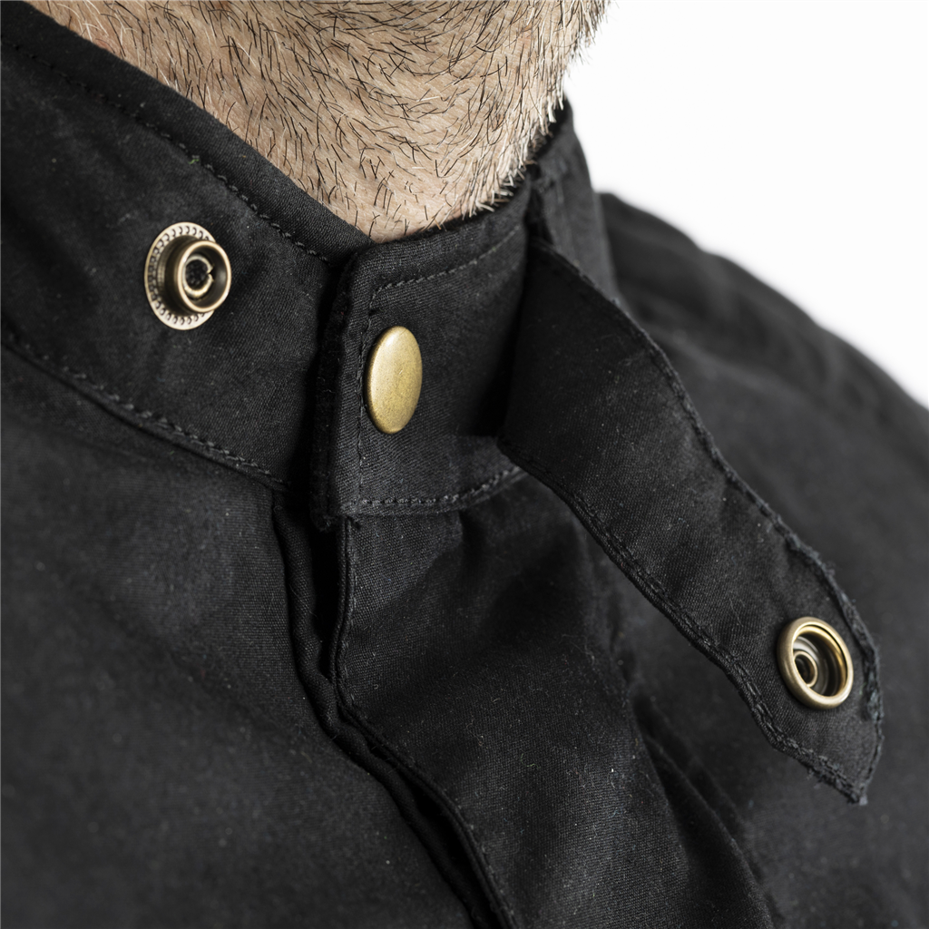 RST IOM Classic TT Wax Short III CE Men's Textile Jacket - Black