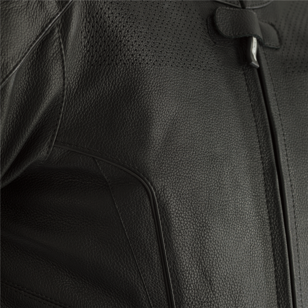 RST GT CE Men's Leather Jacket - Black/White