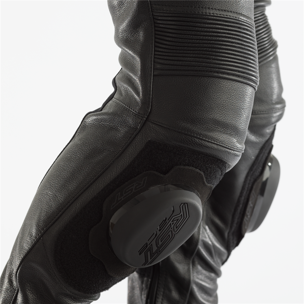 RST GT CE Men's Leather Jean - Black/White