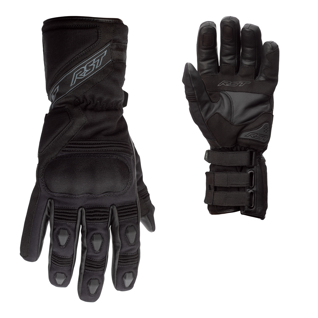 RST X-Raid Waterproof Motorcycle Gloves CE (Black/Black)