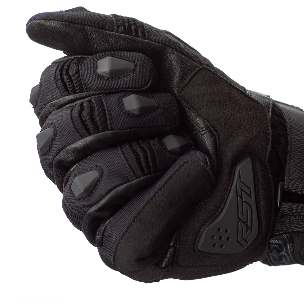 RST X-Raid Waterproof Motorcycle Gloves CE (Black/Black)