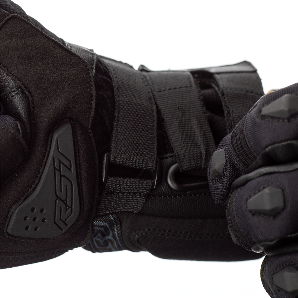 RST X-Raid Waterproof Motorcycle Gloves CE (Black/Black)
