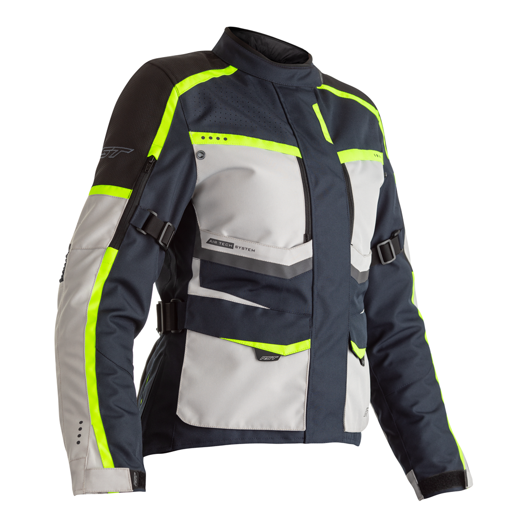 RST Maverick Ladies Motorcycle Jacket (Blue / Neon)