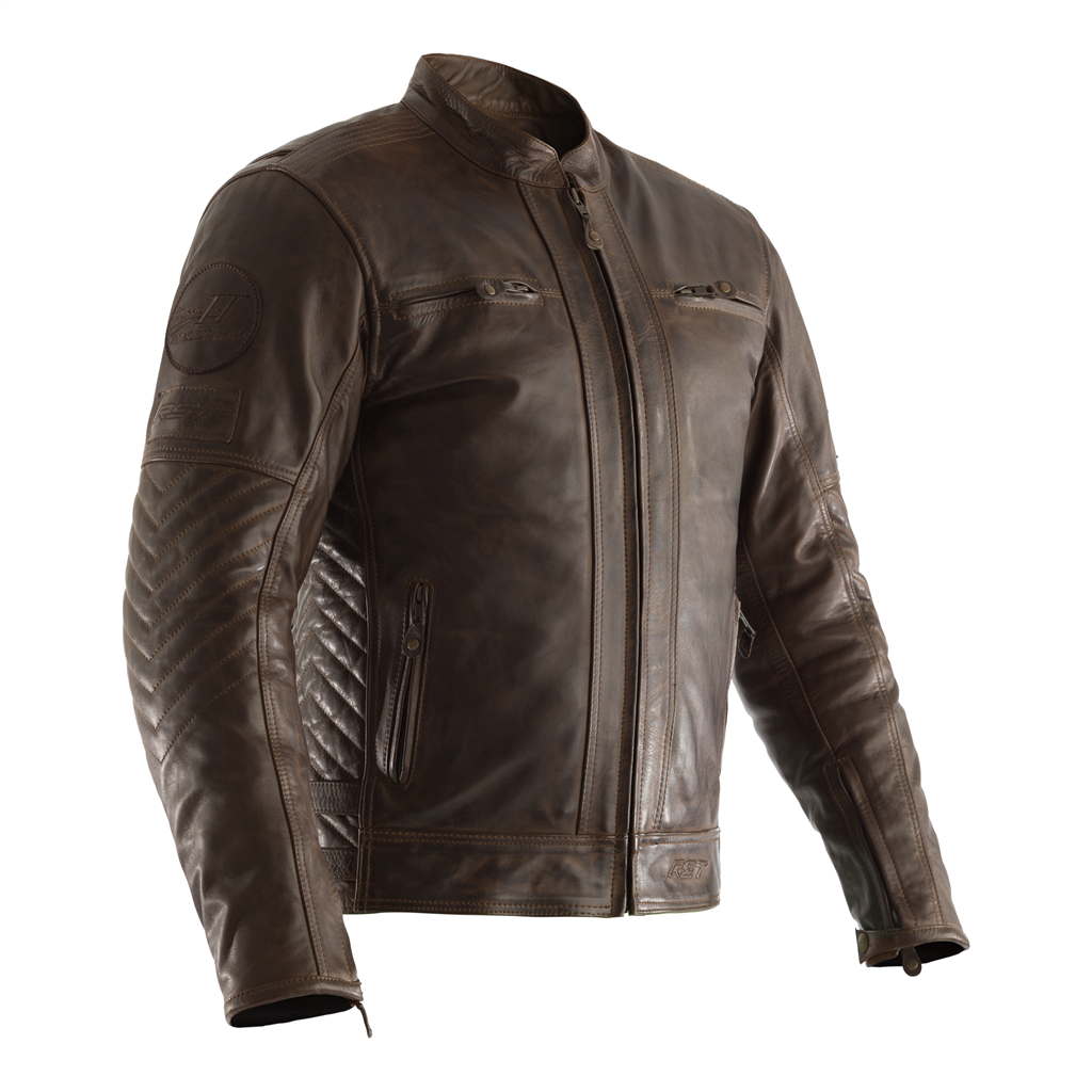 RST Classic TT Retro II CE Men's Leather Jacket - Brown