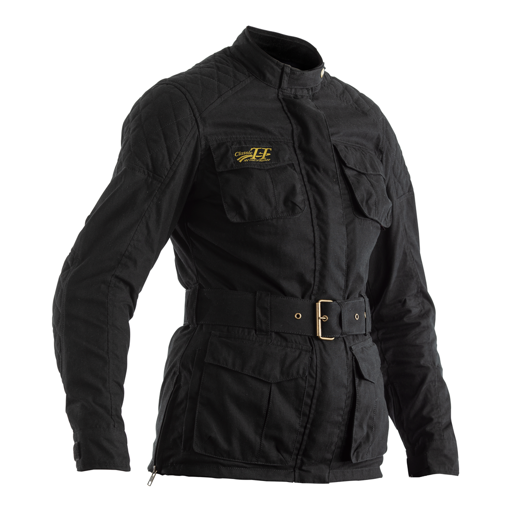 RST Ladies Classic TT Wax 3/4 III CE Textile Jacket - Black