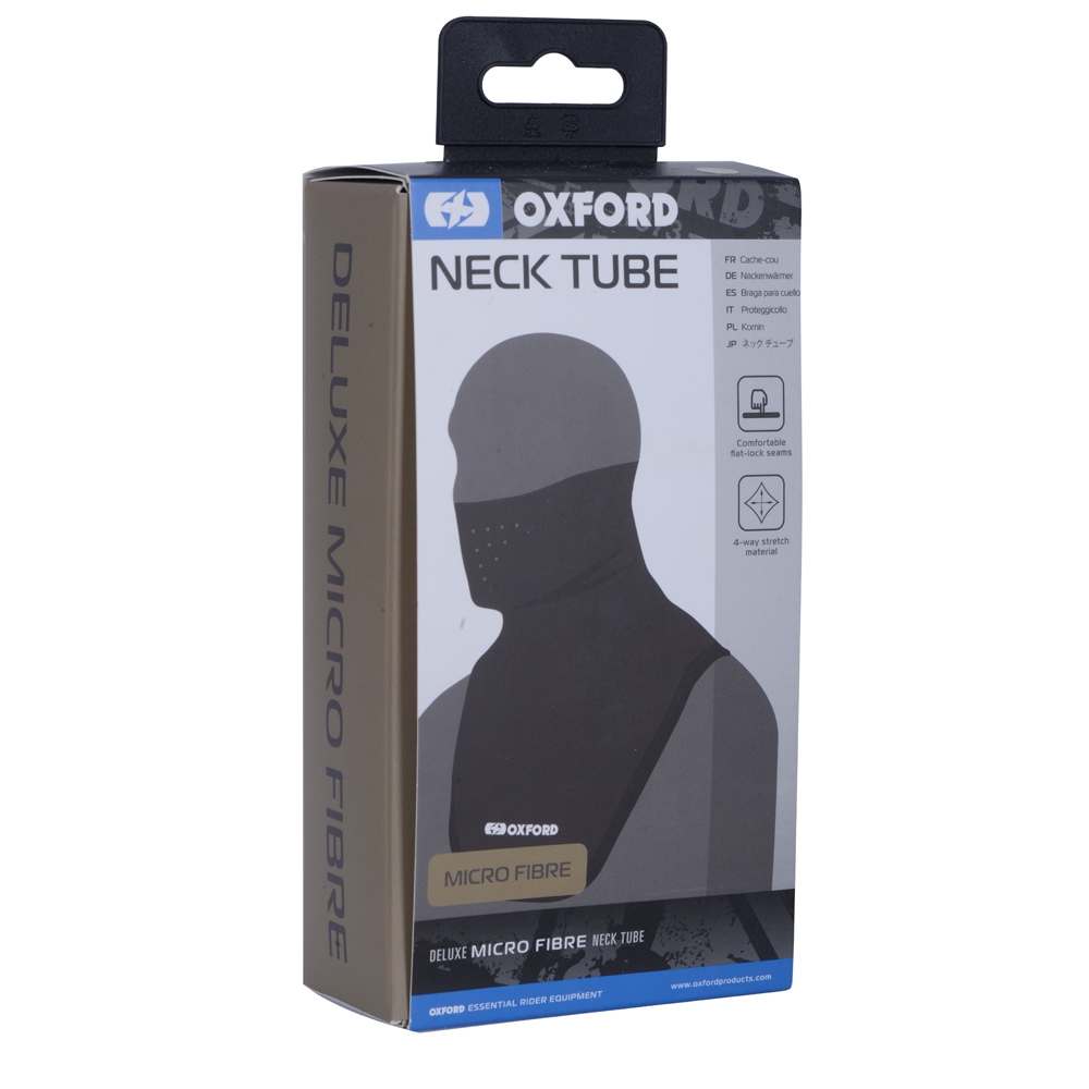 Oxford Products Deluxe Neck Tube Micro Fibre - Black
