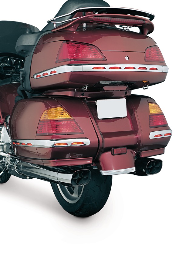 Kuryakyn L.E.D. Saddlebag Molding Set with Red Lens Chrome