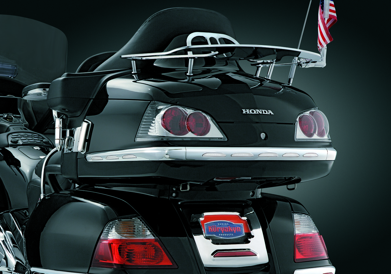 Kuryakyn L.E.D. Saddlebag Molding Set with Red Lens Chrome