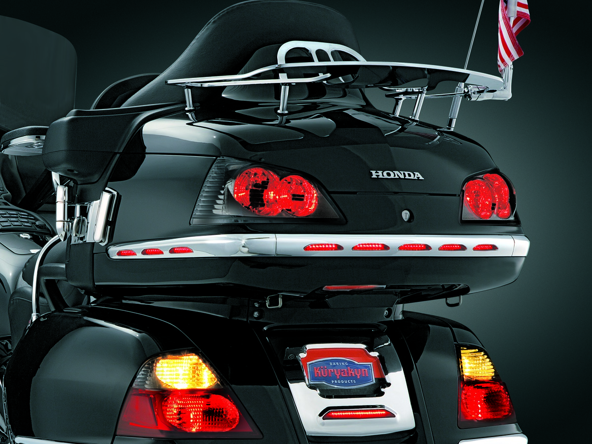 Kuryakyn L.E.D. Saddlebag Molding Set with Red Lens Chrome