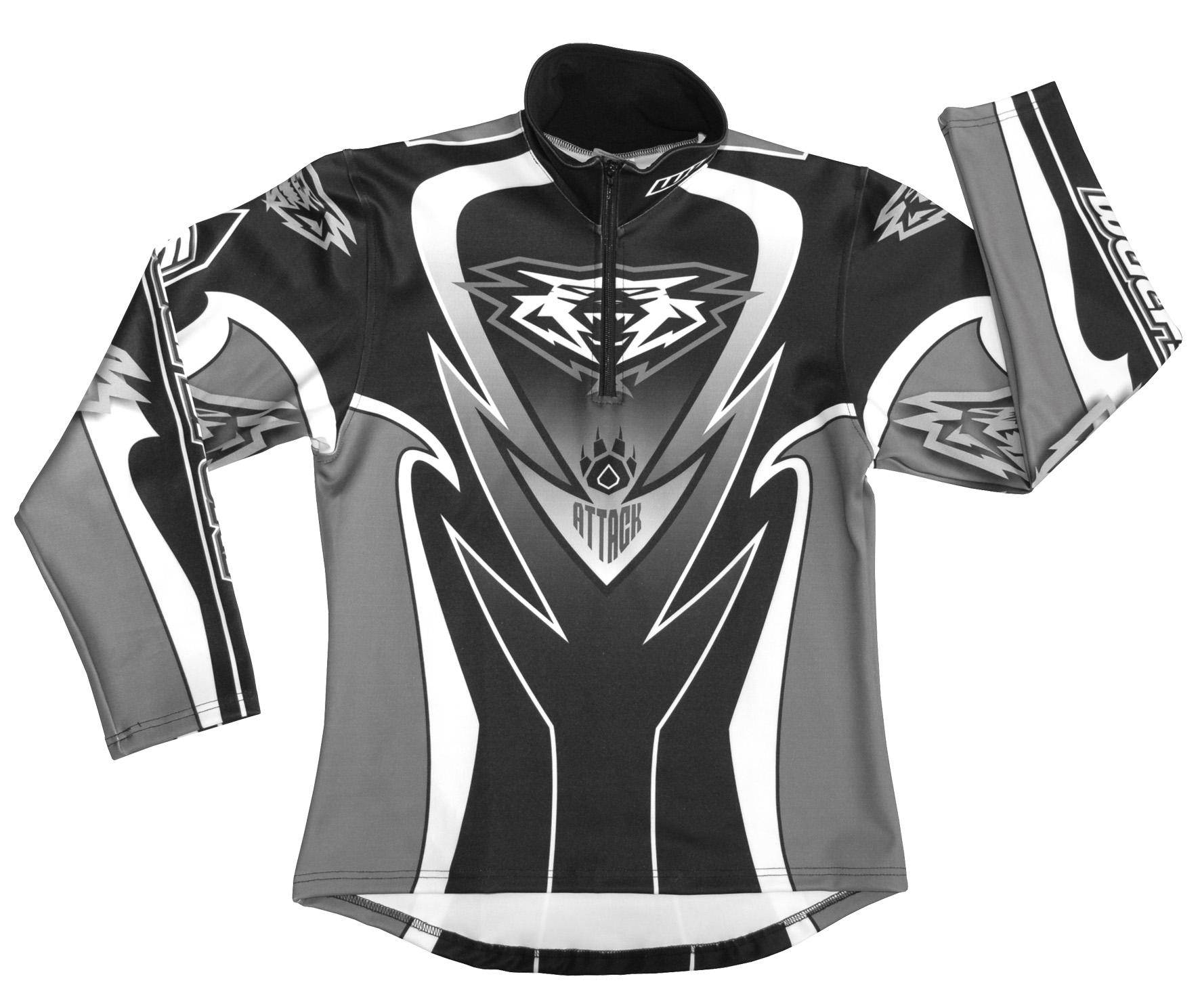Wulfsport Trials Shirt Attack Black Grey