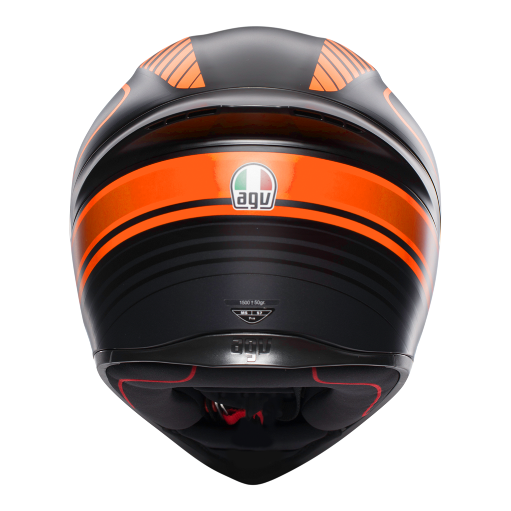 AGV K1 Warm Up - Matt Black/Orange Motorcycle Helmet