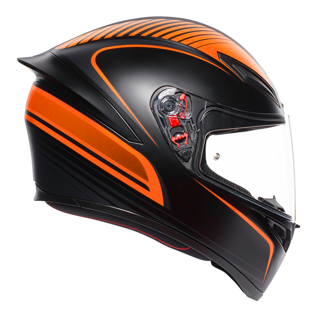 AGV K1 Warm Up - Matt Black/Orange Motorcycle Helmet