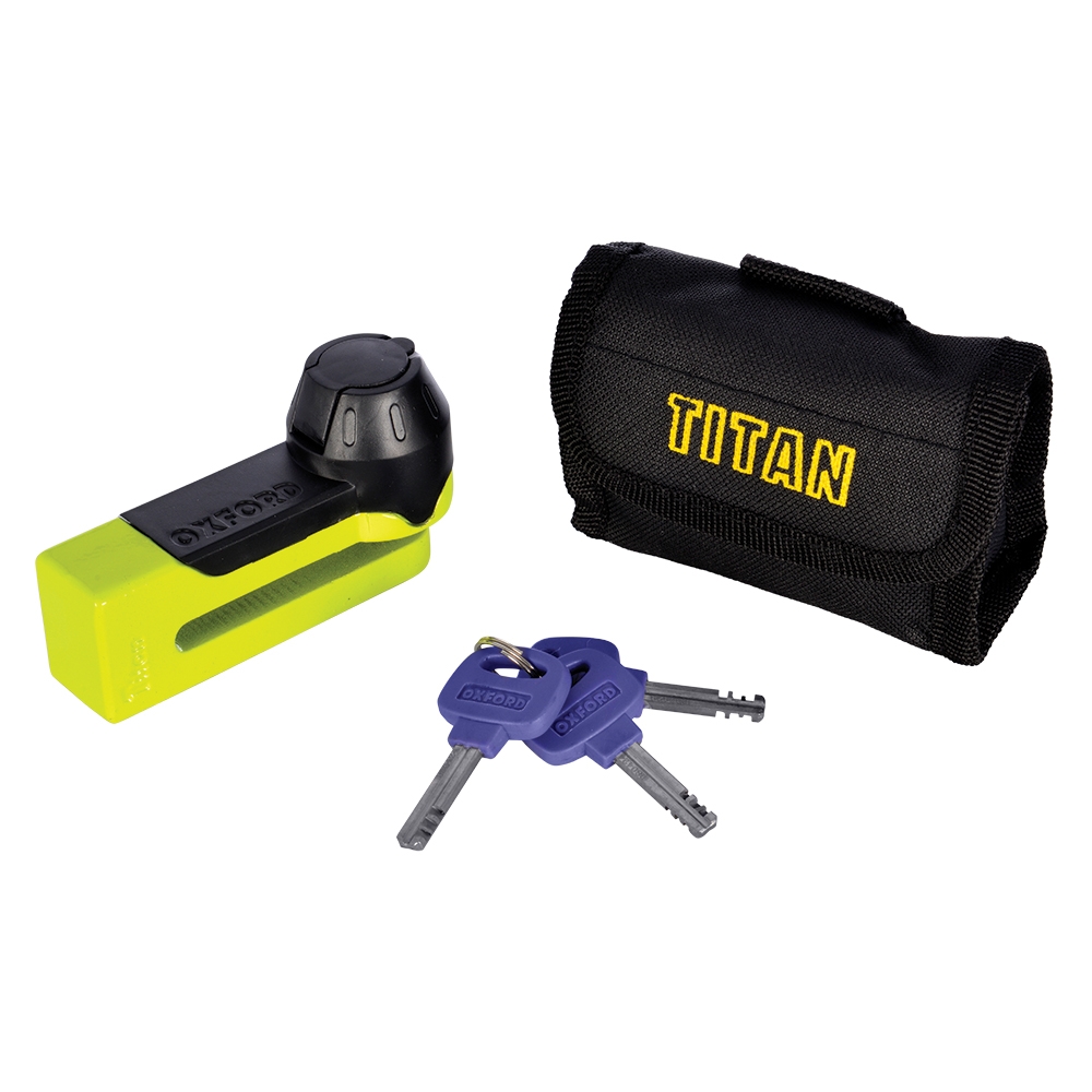 Oxford Products Titan yellow Disc-Lock & Pouch