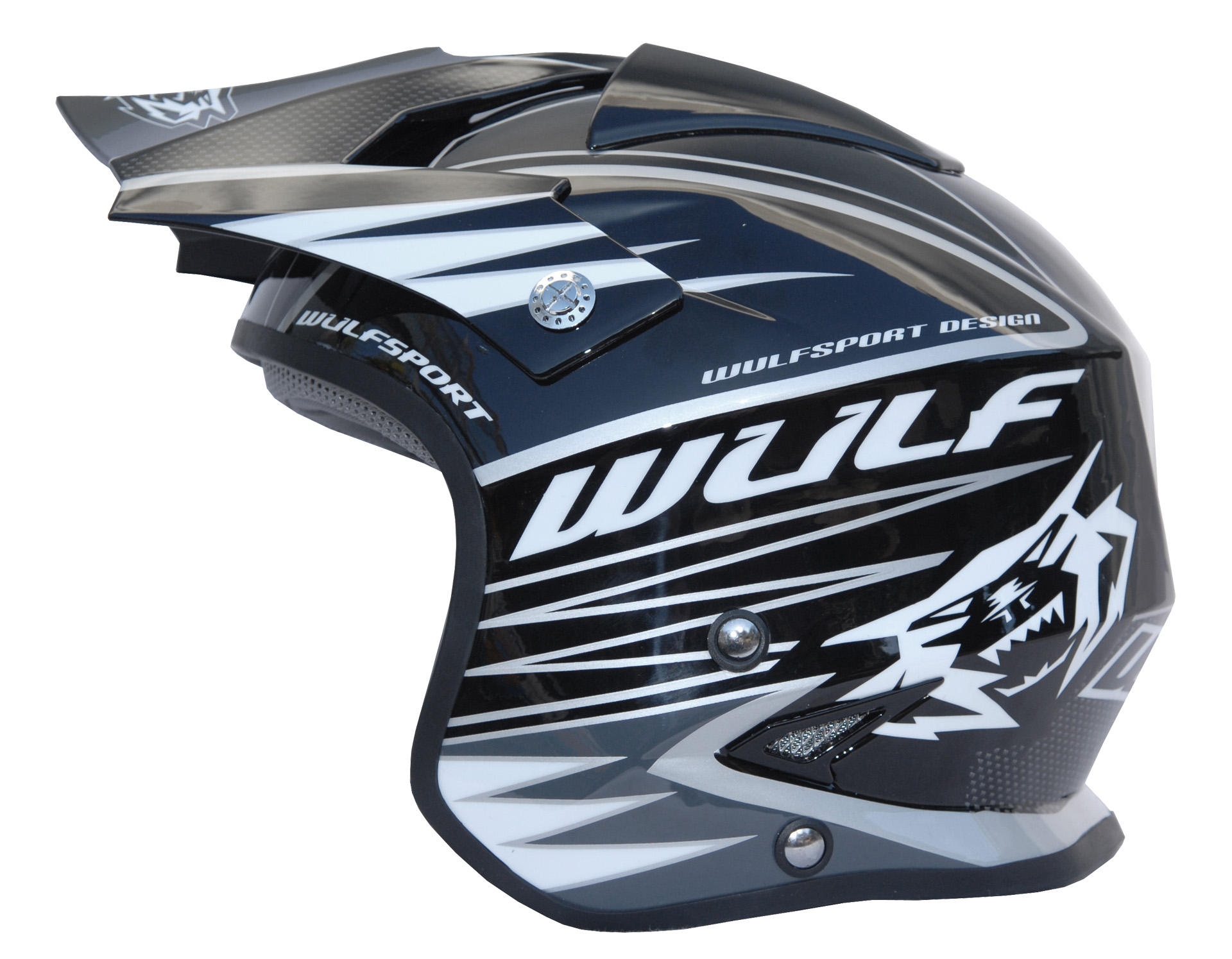 Wulfsport Wulf Tri Action Trials Helmet Black