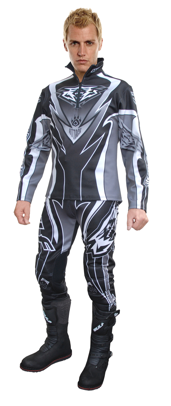 Wulfsport Trials Pants Attack Black Grey