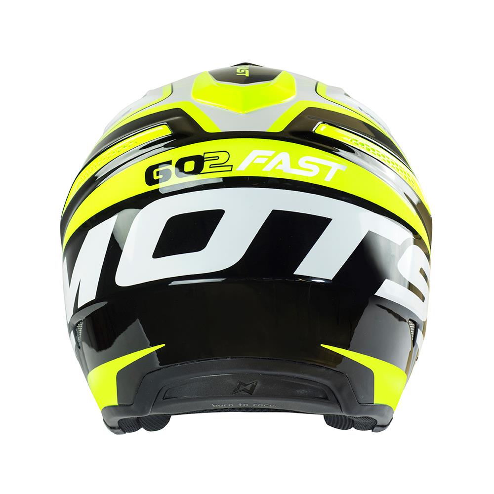 Mots GO2 Race Trials Helmet Red/Fluo Yellow