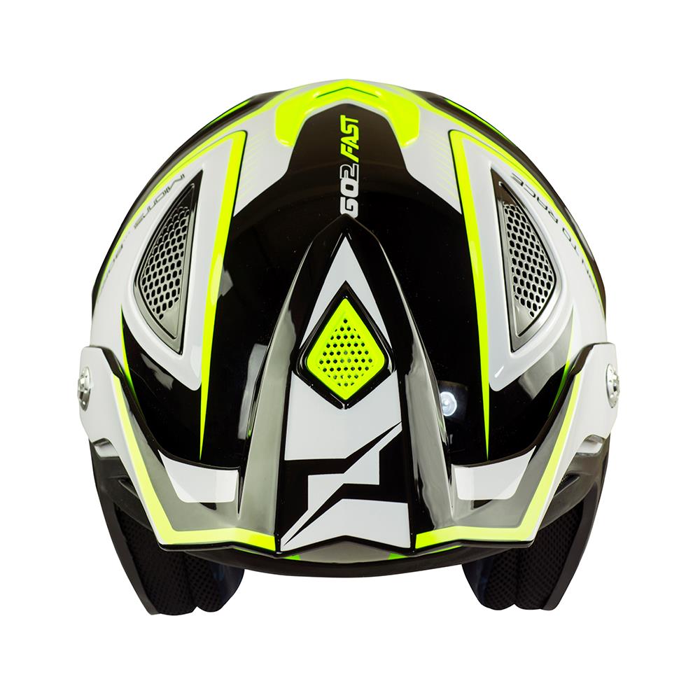 Mots GO2 Race Trials Helmet Red/Fluo Yellow