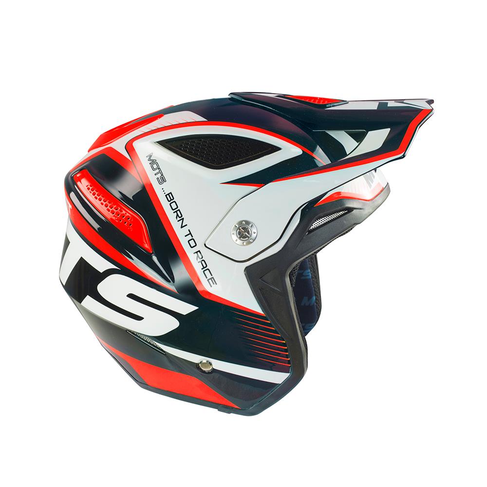 Mots GO2 Race Trials Helmet Red/Fluo Yellow