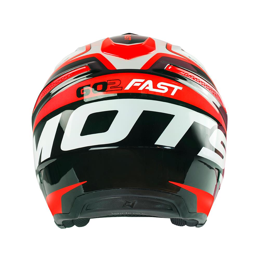 Mots GO2 Race Trials Helmet Red/Fluo Yellow