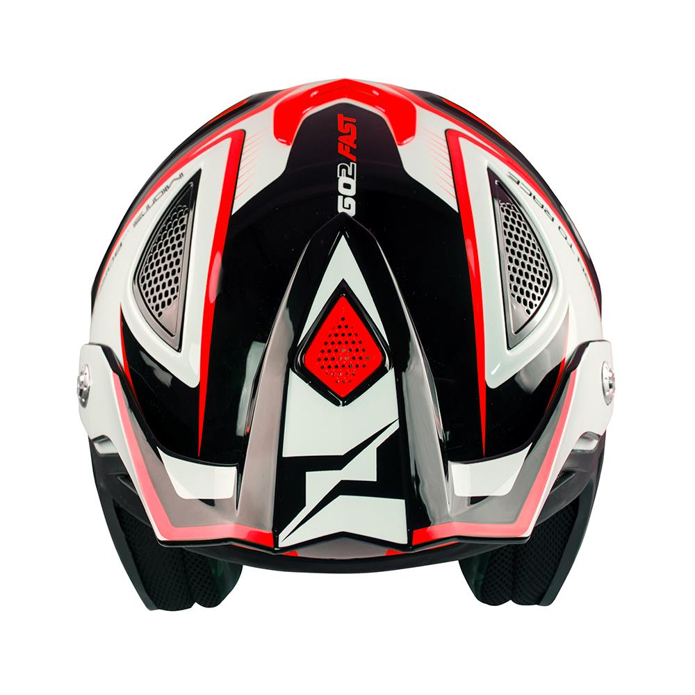 Mots GO2 Race Trials Helmet Red/Fluo Yellow