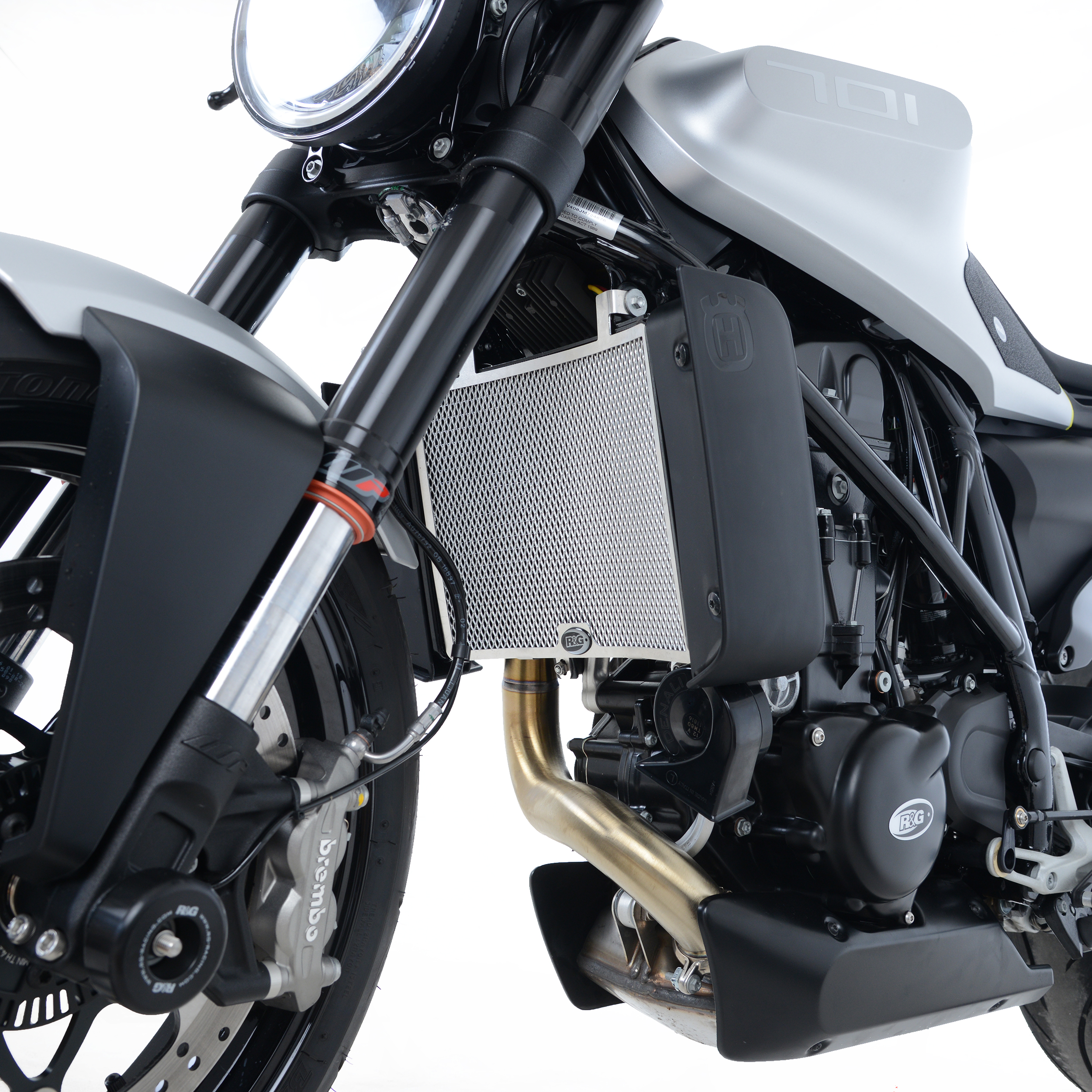 R&G Racing Radiator Guards for Husqvarna Vitpilen '18- Titanium