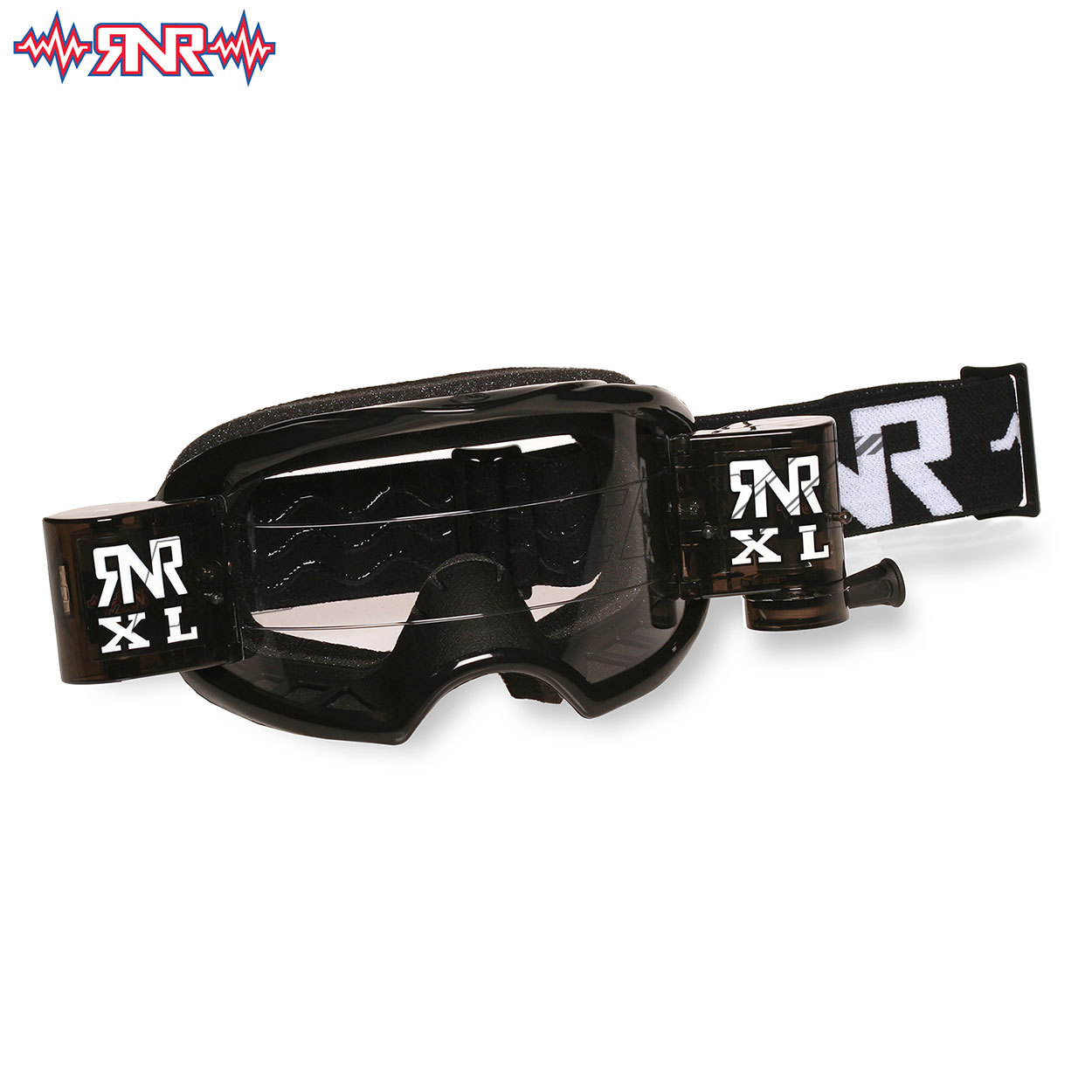 RNR Colossus Goggle Black Including XL Roll Off System