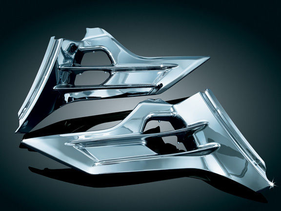 Kuryakyn Louvered Chrome Battery Box Covers