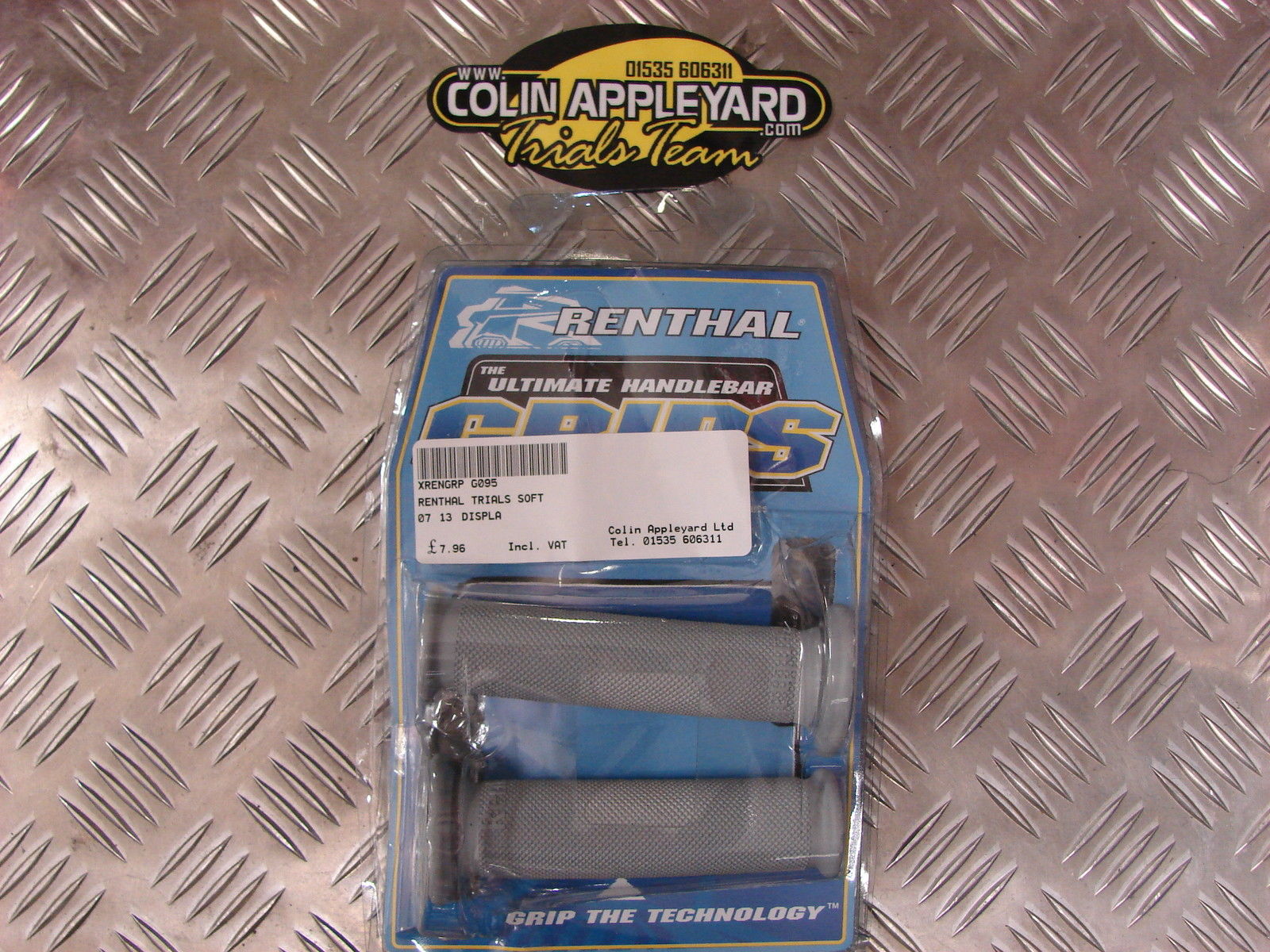 Renthal Trials Handlebar Grips Soft Grey