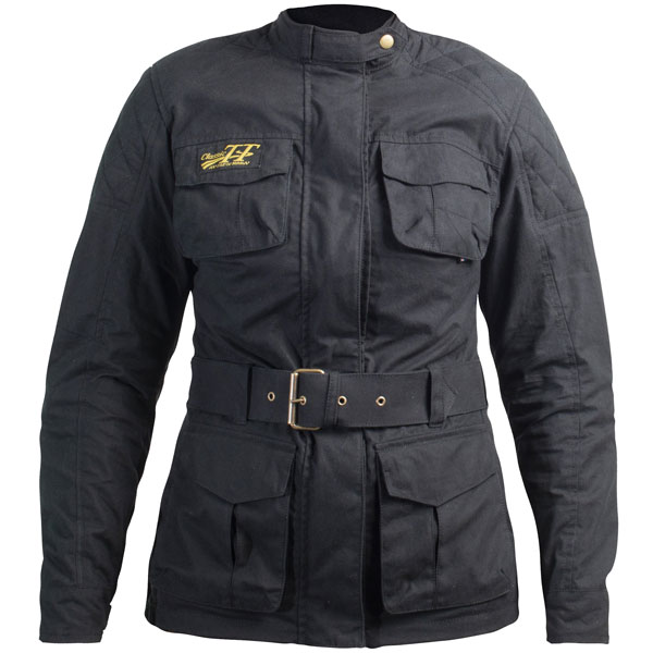 RST Ladies Classic TT Wax 3/4 III CE Textile Jacket - Black