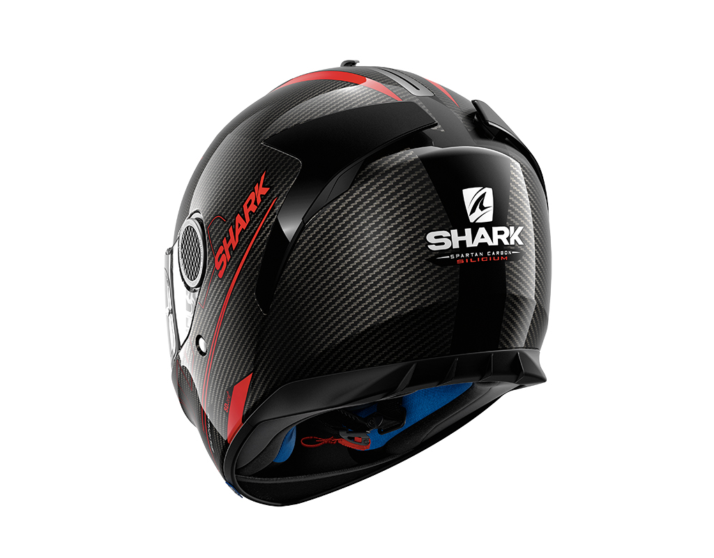 Shark Spartan Carbon Silicium Motorcycle Helmet Red