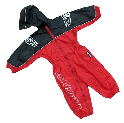 Wulfsport Kids One Piece Waterproof Suit Red/Blue