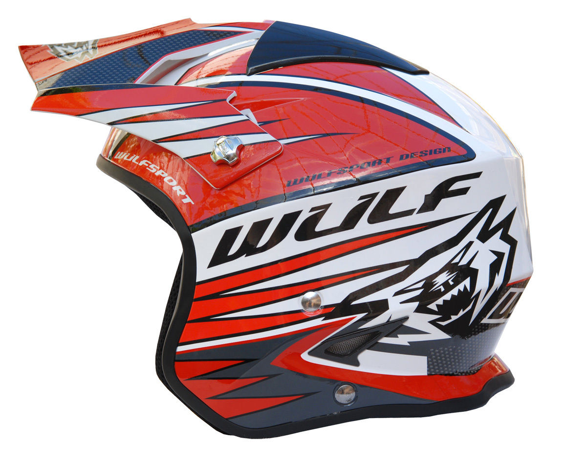 Wulfsport Tri Action Trials Helmet Red