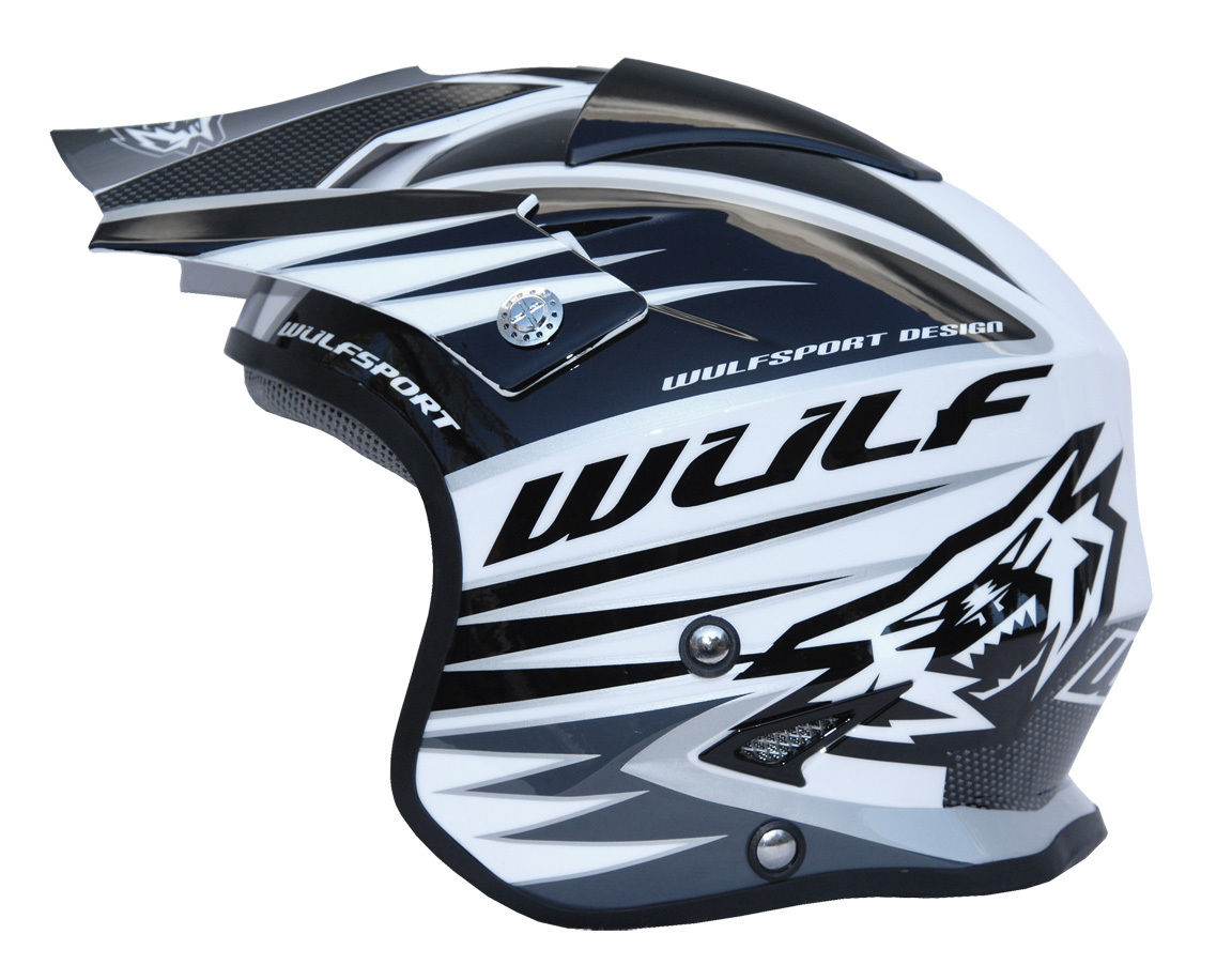 Wulfsport Tri Action Trials Helmet Black/White