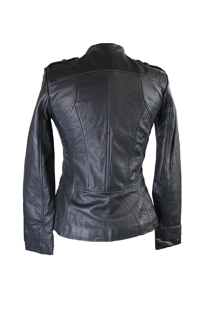 Bernardo Dark Green Zip-Pocket Leather Jacket XS | eBay