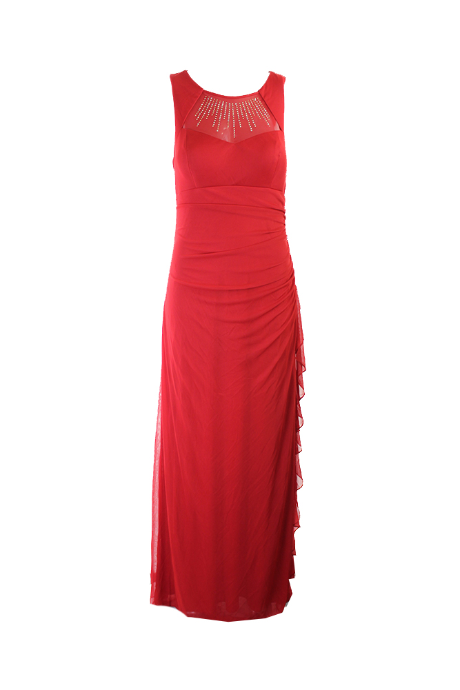 open lace back dress Blondie Nites Hope Long Spaghetti Strap Corset Applique Gown