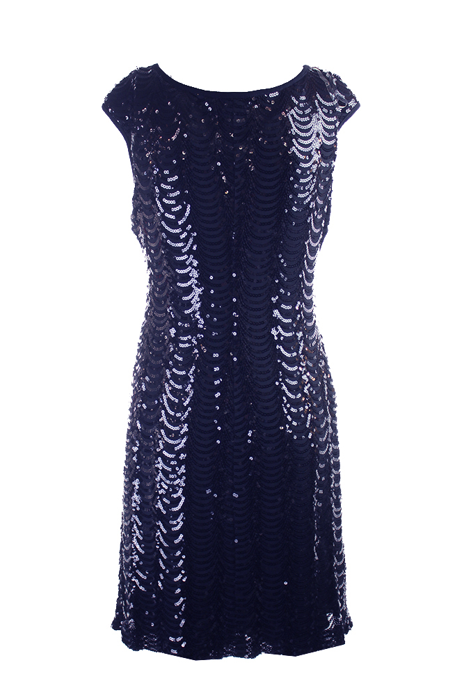 connected apparel navy blue dress Connected Apparel Navy Cowl Neck Sheath Dress