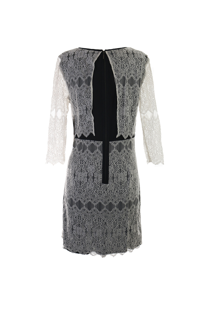 chinese dress ladies Mélisande white lace tiered maxi dress