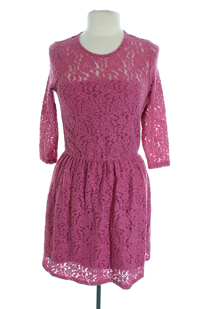 Maison Jules Fuchsia Sweetheart-Illusion Lace-Overlay Dress XS | eBay
