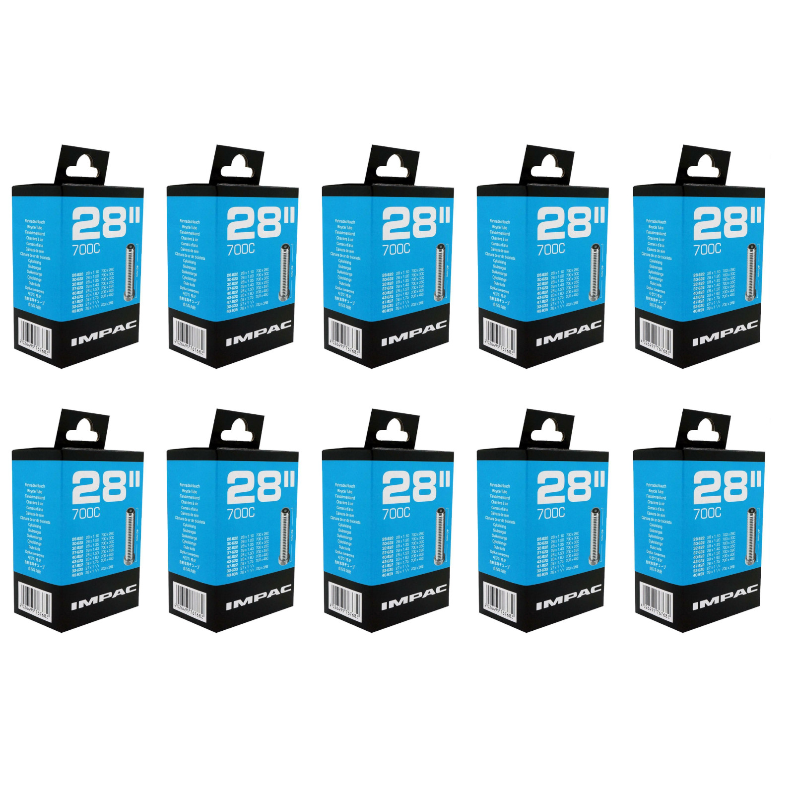 Impac AV28 700x28/47 (682/120) 700c Schrader Valve Bike Inner Tube