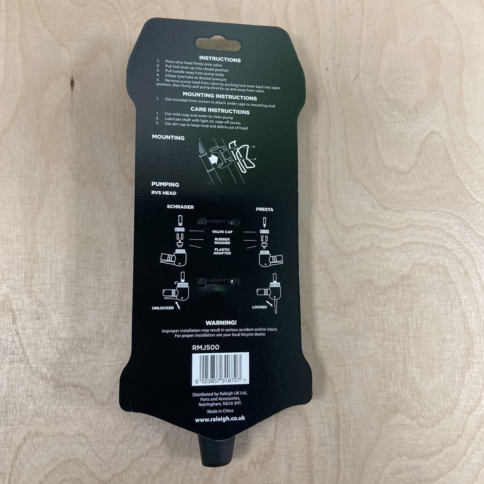 Mini bomba de bicicleta Schrader Presta con cabezal giratorio Raleigh con montaje en cuadro - Imagen 4 de 11