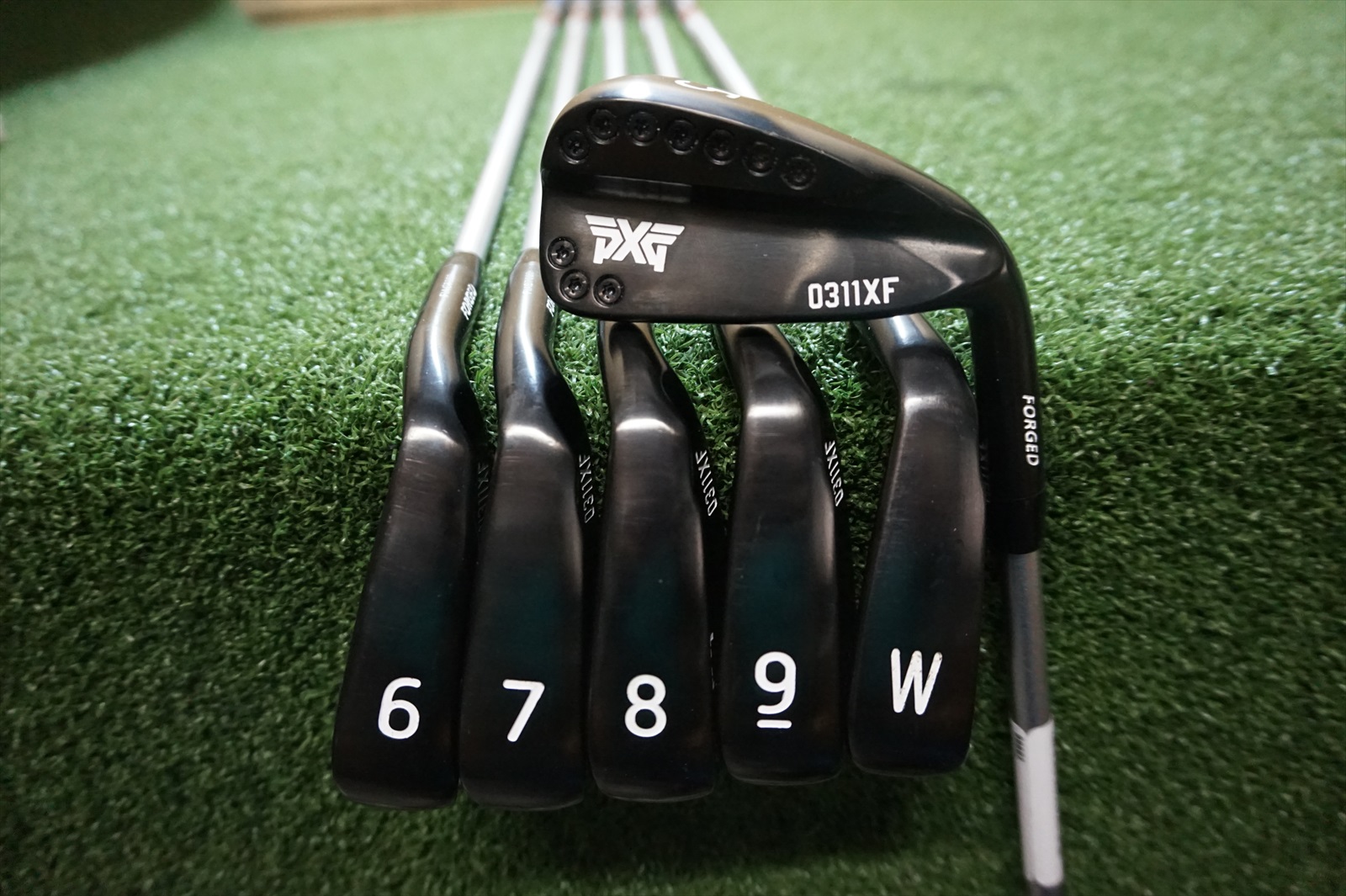 PXG 0311XF Xtreme Dark 5PW Irons KBS Steel Stiff Flex Iron Set