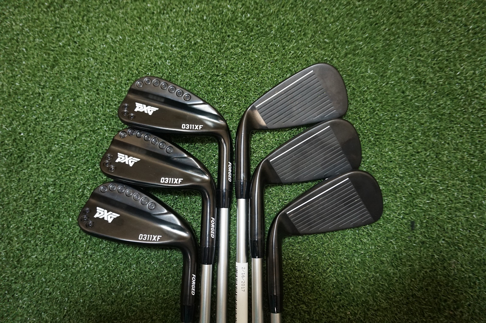 PXG 0311XF Xtreme Dark 5PW Irons KBS Steel Stiff Flex Iron Set