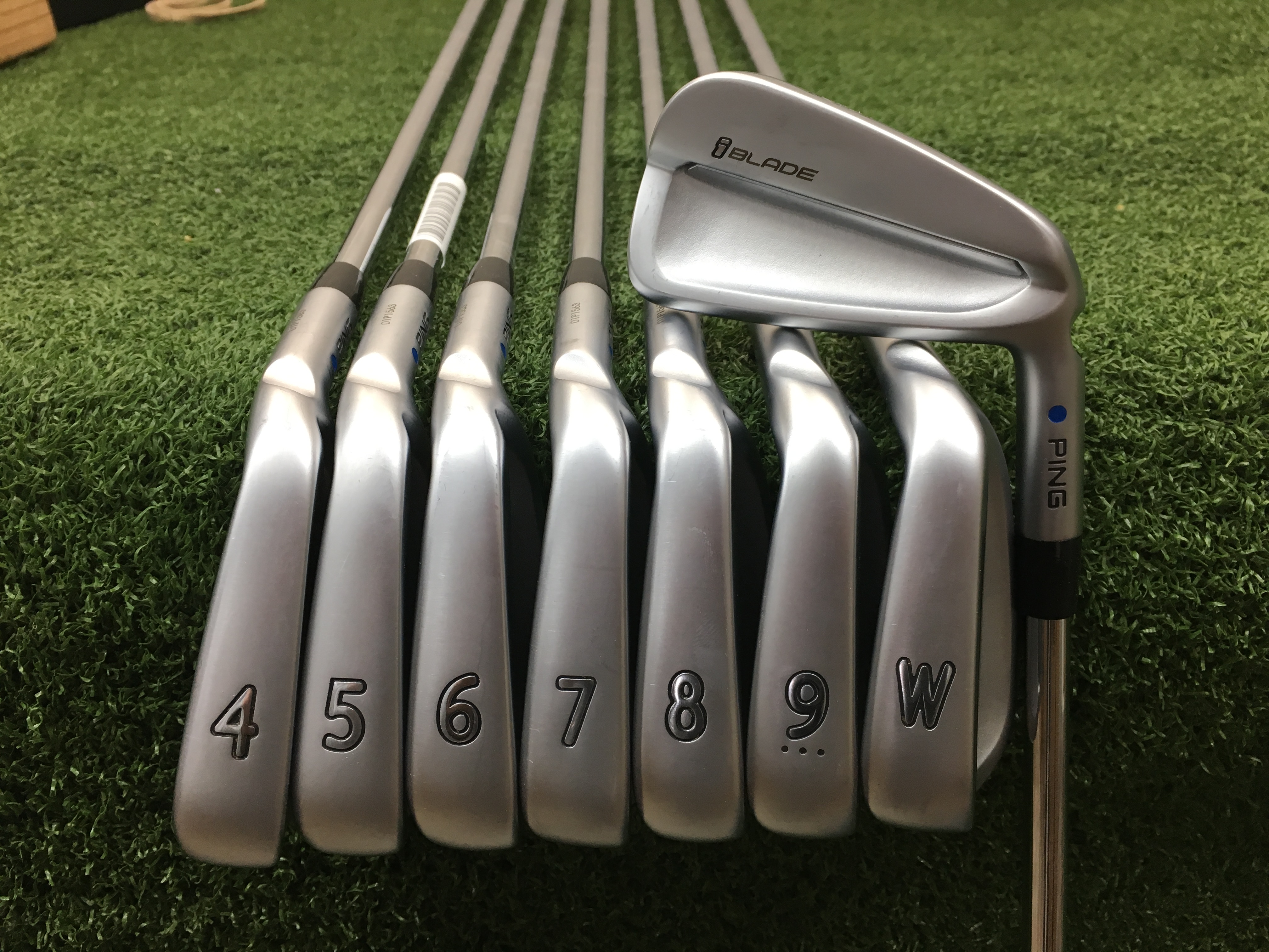 Ping iBlade Blue Dot 3PW Irons Steel Stiff Flex Iron Set Excellent