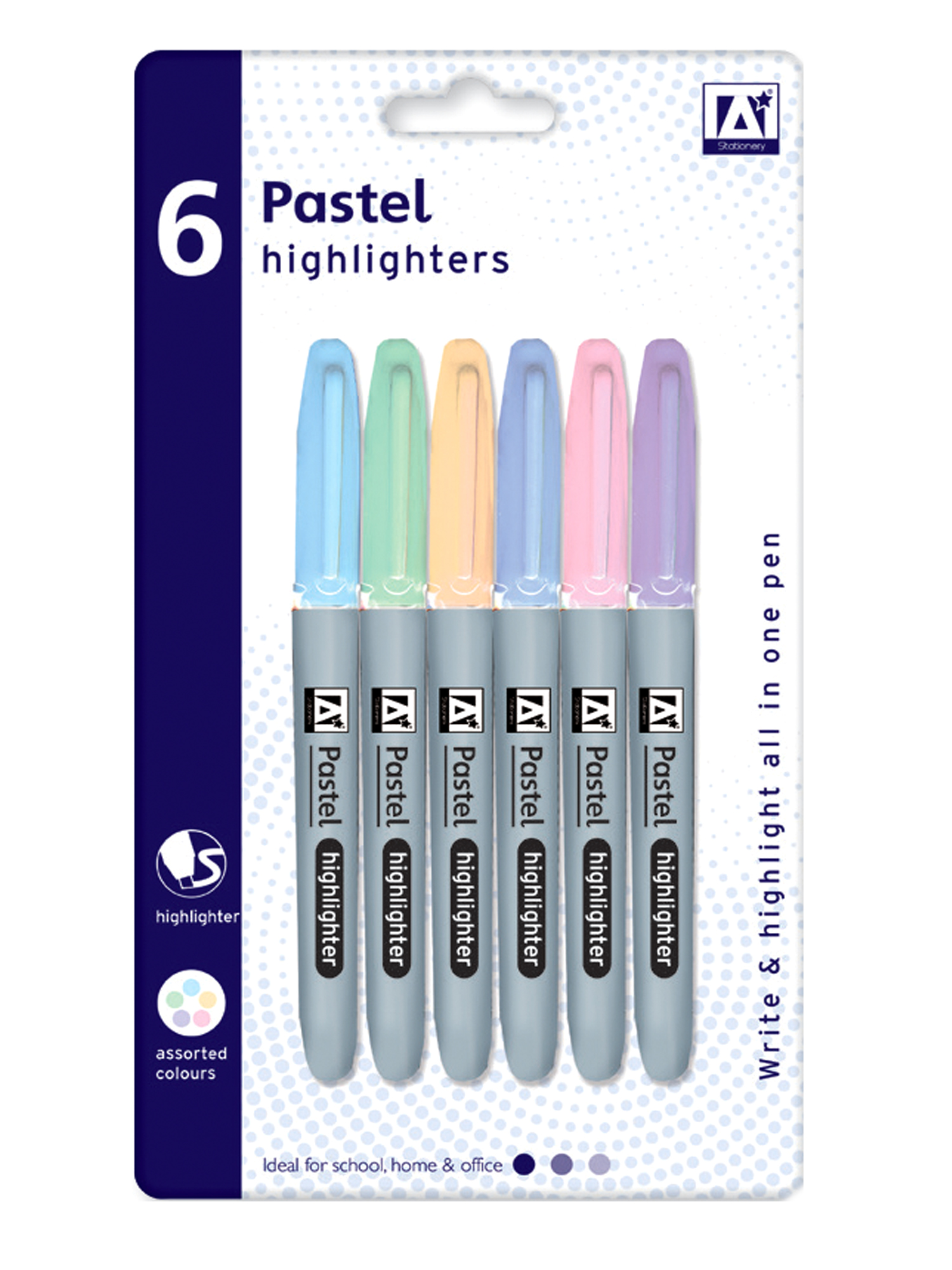 16x ASSORTED HIGHLIGHTER PENS Fluorescent Markers Blue//Pink//Yellow Office Pack